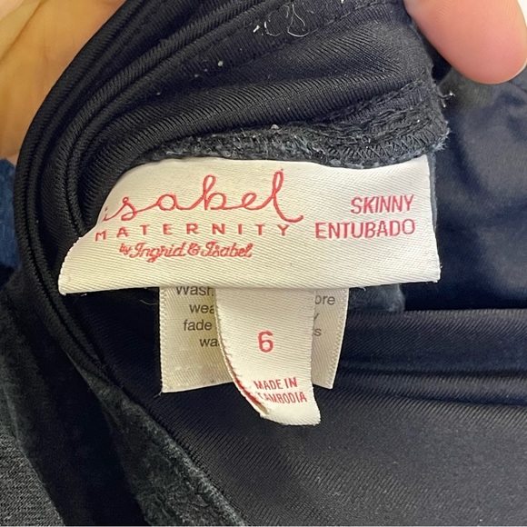 Isabel Maternity, Skinny Over the Belly Jeans, Black. Size 6. Good used cond! - Picture 4 of 5